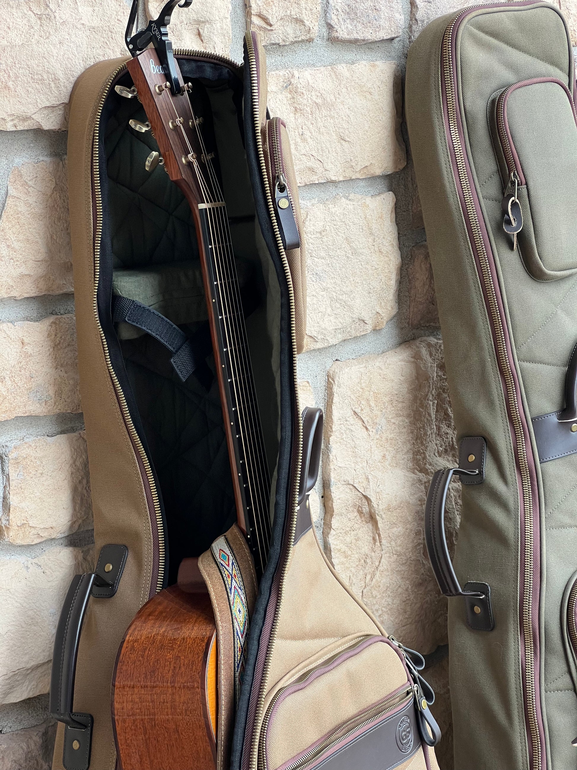 Leather 2025 guitar bag